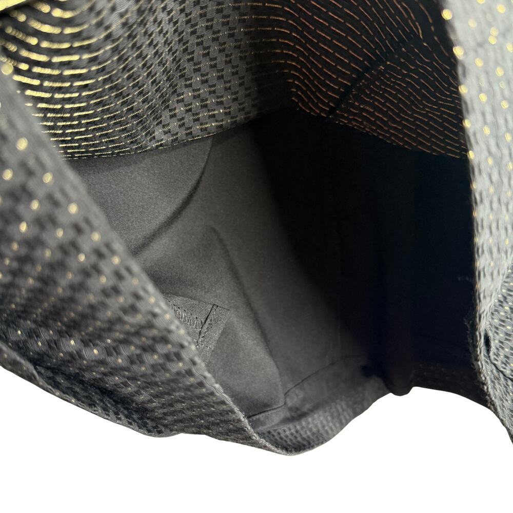 Madewell Lowlight Shimmer Dot Fit & Flare Mini Dress Sz 0 Black Gold Sleeveless - Picture 9 of 13